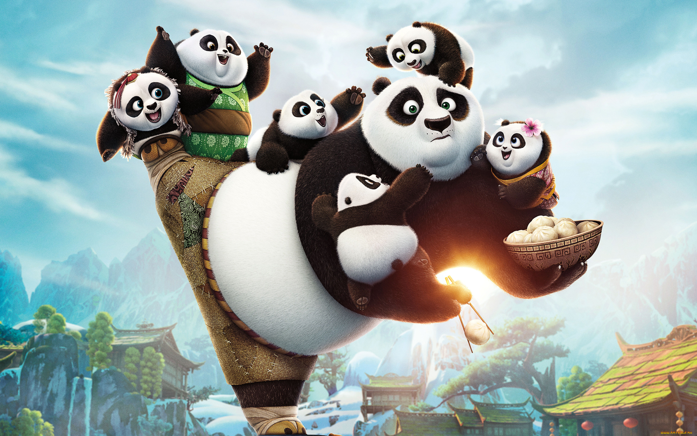 Обои Мультфильмы Kung Fu Panda 3, обои для рабочего стола, фотографии  мультфильмы, kung fu panda 3, kung, fu, panda, 3 Обои для рабочего стола,  скачать обои картинки заставки на рабочий стол.